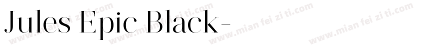 Jules Epic Black字体转换